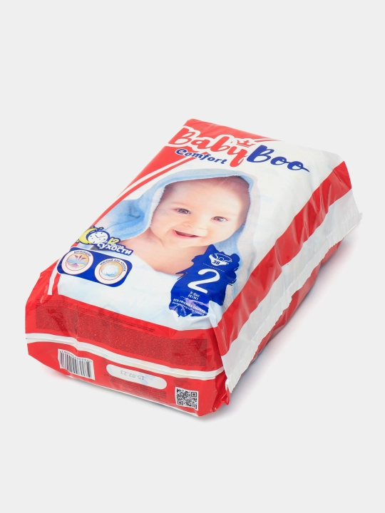 Подгузники BabyBoo Comfort на липучках для новорожденных №2, 3-6 кг, 38 шт