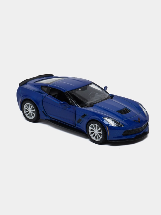 Инерционные коллекционные машинки 1:36, Chevrolet Corvette Grand Sport, синий - 