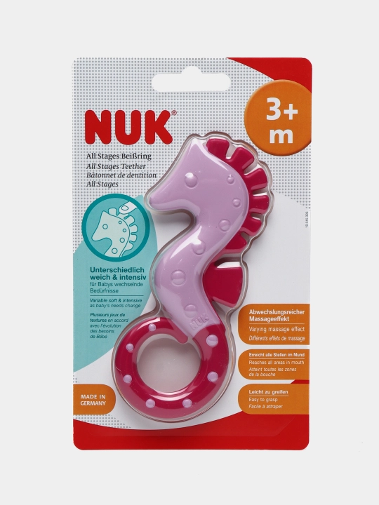 Tish go'shti uchun tishlagich NUK Dengiz oti, 3 oydan - 