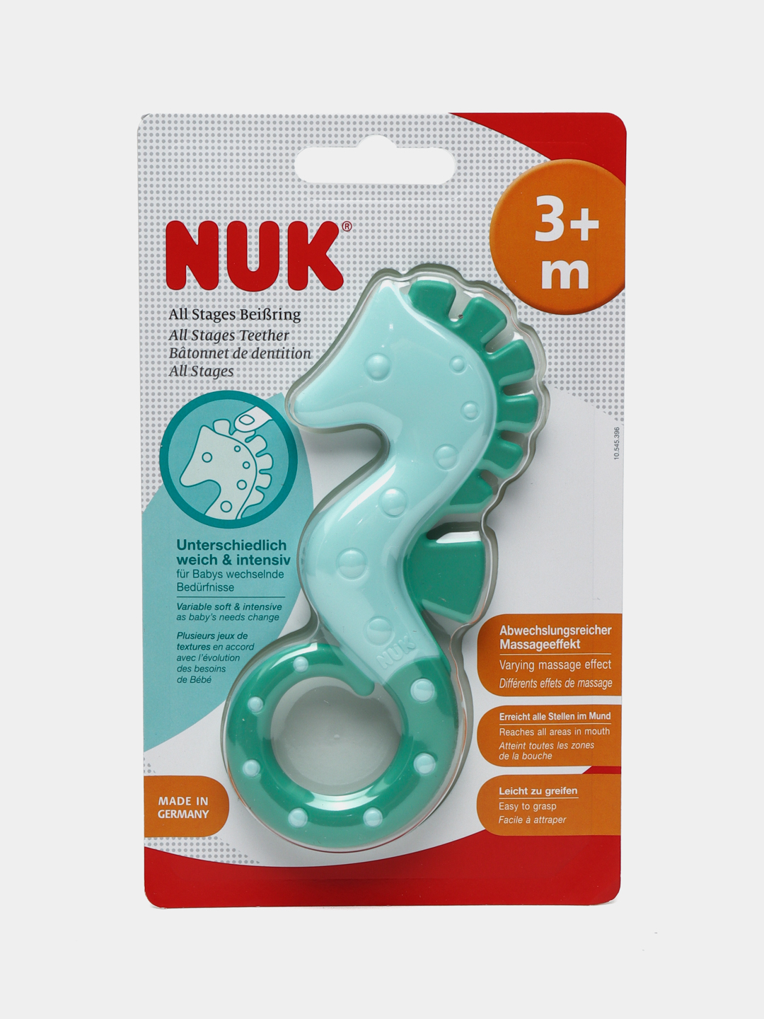 Tish go'shti uchun tishlagich NUK Dengiz oti, 3 oydan - 