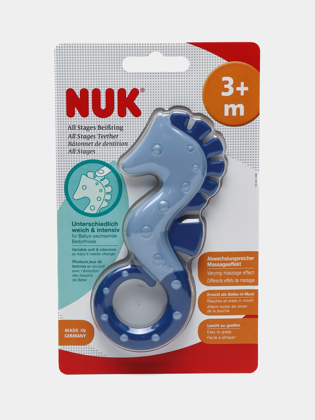 Tish go'shti uchun tishlagich NUK Dengiz oti, 3 oydan - 