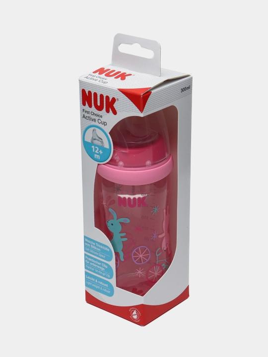 Поильник Nuk Active, насадка из силикона, с 12 месяцев, 300 мл