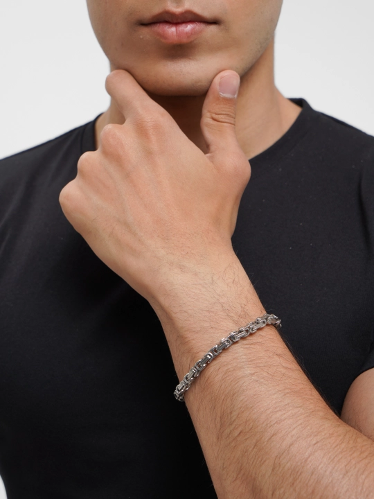 Браслет мужской, из нержавеющий стали, 'Bro', 21 см