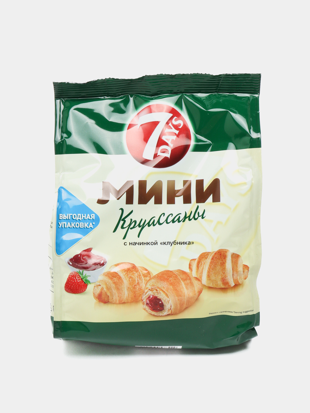 Мини-круассаны 7 Days, с начинкой из клубники, 105 г купить по низким ценам  в интернет-магазине Uzum (327400)