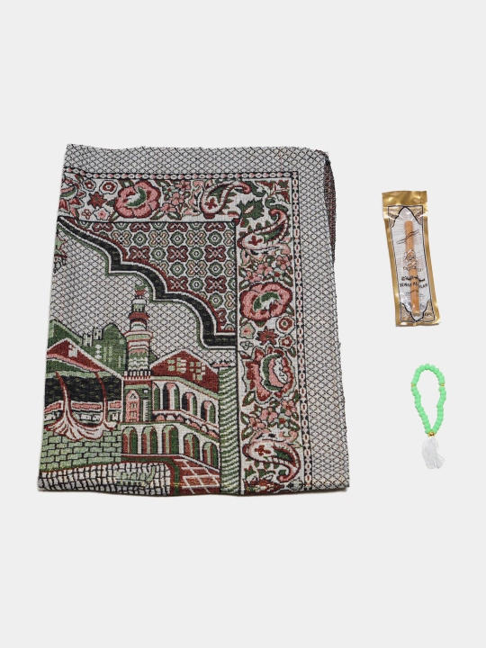 Ayollar sovg'a to'plami - Namoz kiyim, Tasbih, Jo'ynamoz (gilam), Misvok