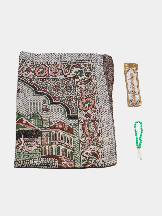 Ayollar sovg'a to'plami - Namoz kiyim, Tasbih, Jo'ynamoz (gilam), Misvok