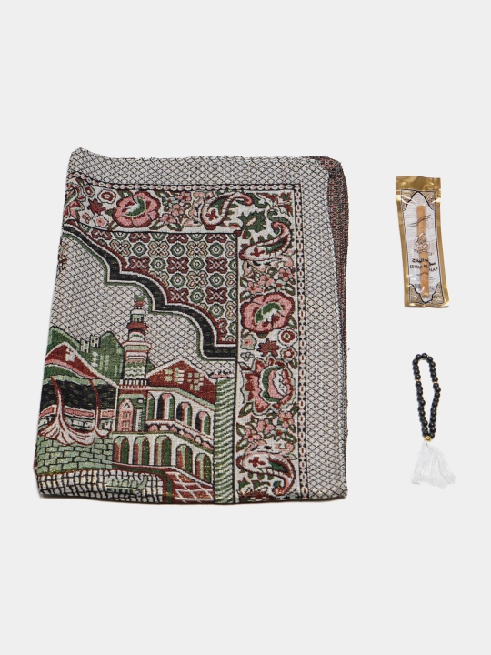 Ayollar sovg'a to'plami - Namoz kiyim, Tasbih, Jo'ynamoz (gilam), Misvok
