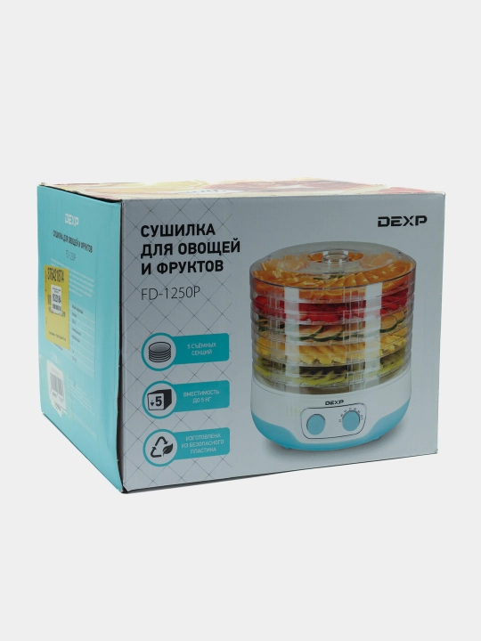 Сушилка для овощей и фруктов DEXP FD-1250, Россия