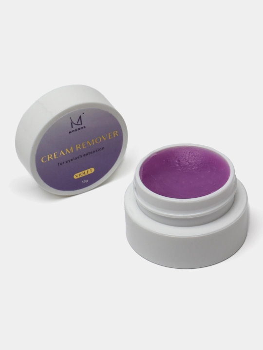 Ремувер кремовый, для снятия наращенных ресниц Monroe "Violet", 10 г