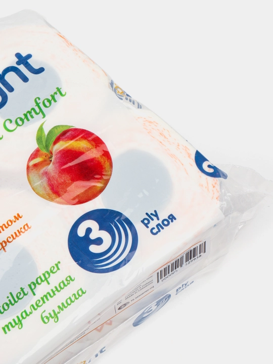 Tualet qog'ozi Sunlight Shaftoli, 3 qatlamli, 8 ta rulon