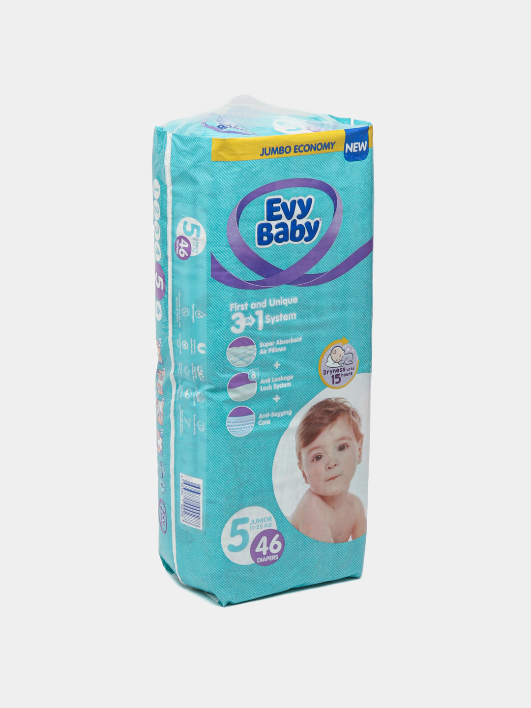 Детские подгузники Evy Baby Junior Jumbo, 46 * 5 купить по низким ценам ...
