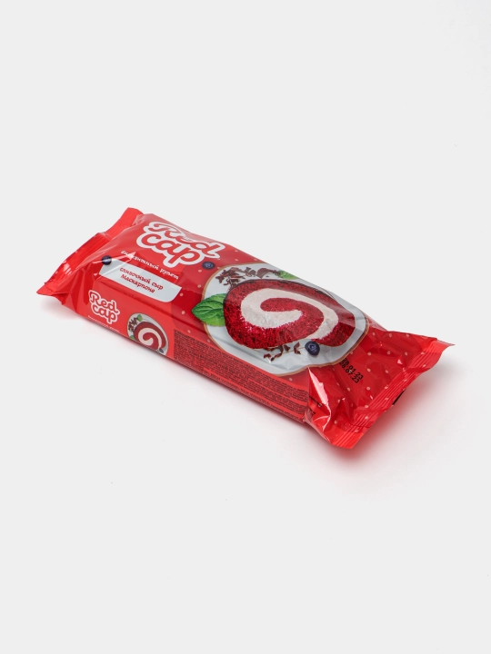 Рулет бисквитный Red Cap, сливочный сыр Маскарпоне, 200 гр - 