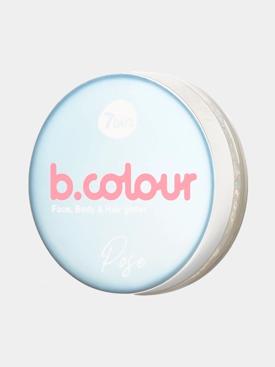 Гель-глиттер 7Days B.Colour, для волос, лица, тела, тон 01, 25 г