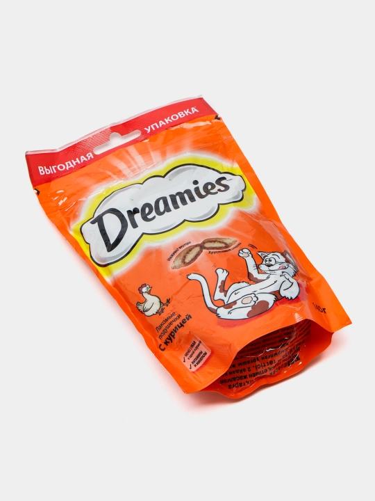 Dreamies лакомые подушечки с курицей, для кошек, 140 г