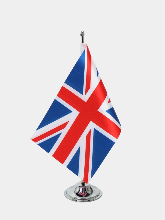  Stol uchun bayroq Buyuk Britaniya, metall podstavkali - 