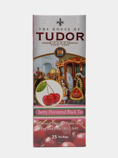 Черный чай Tudor Вишня, 25 чайных пакетиков — ТАШКЕНТ-P04E360
