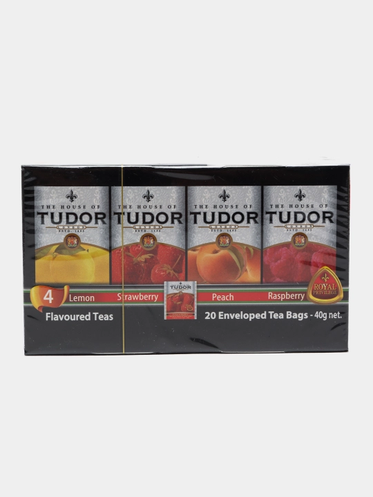 Чай Tudor 4 вкуса Ассорти фруктовые, 20 ароматизированных пакеsтиков по 40 г - 