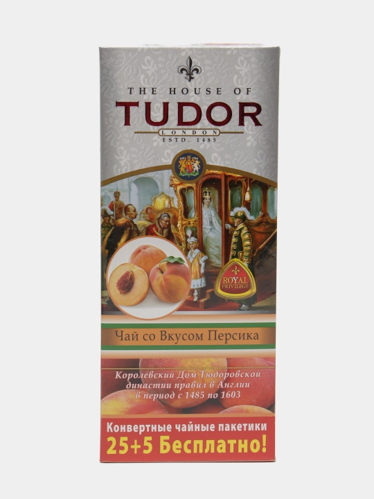 Choy Tudor shaftoli ta'mi bilan, 25+5 choy paketchalari - 