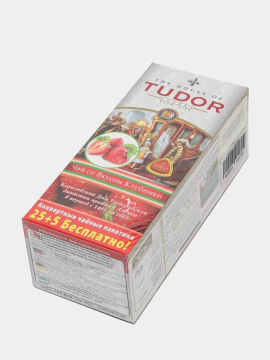 Чай со вкусом клубники "Tudor" в пакетиках, 25+5 шт