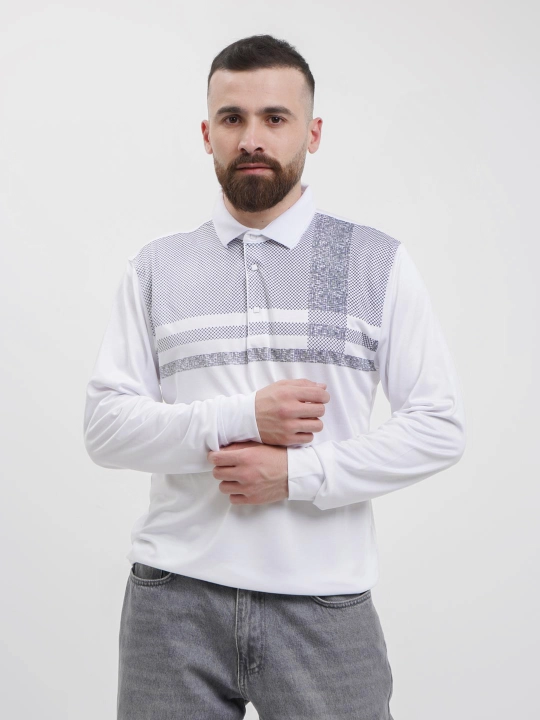 Erkaklar uchun polo NERO, uzun yengli