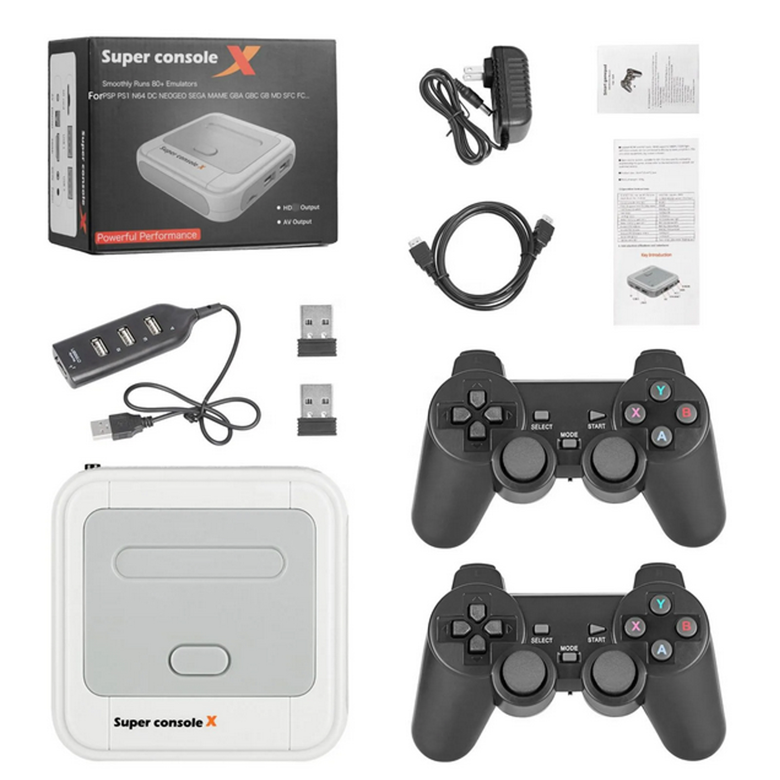 Игровая консоль X 256 ГБ PSP/PS1/N64/DC/Sega HD, 50000+ретро игр и  80+эмуляторы купить по низким ценам в интернет-магазине Uzum (368730)