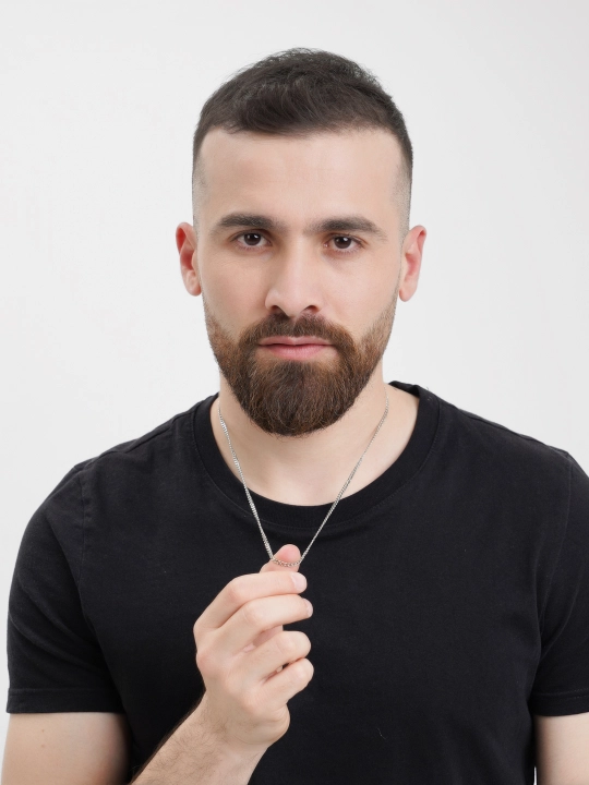 Цепочка мужская на шею Samuel, цепь из титановой стали