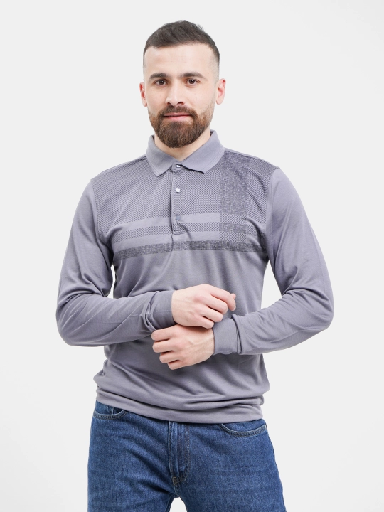 Erkaklar uchun polo Nero, uzun yengli - 