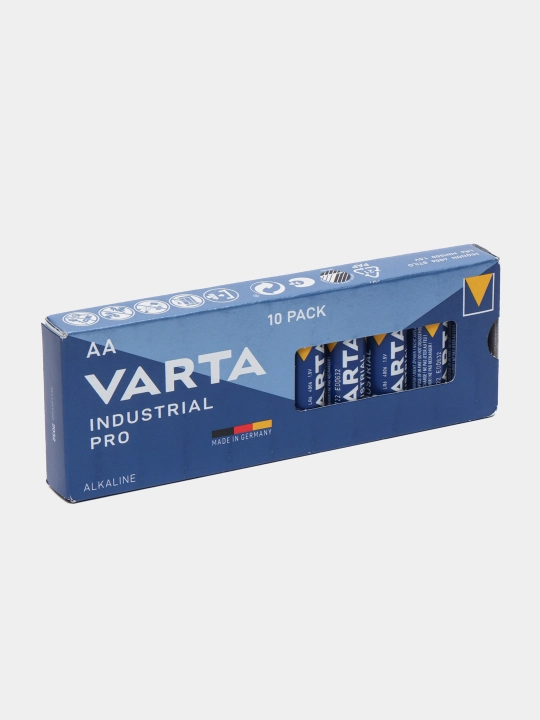 Батарейки VARTA Industrial PRO AA (LR6) щелочные — игрушки, пульты, фонари