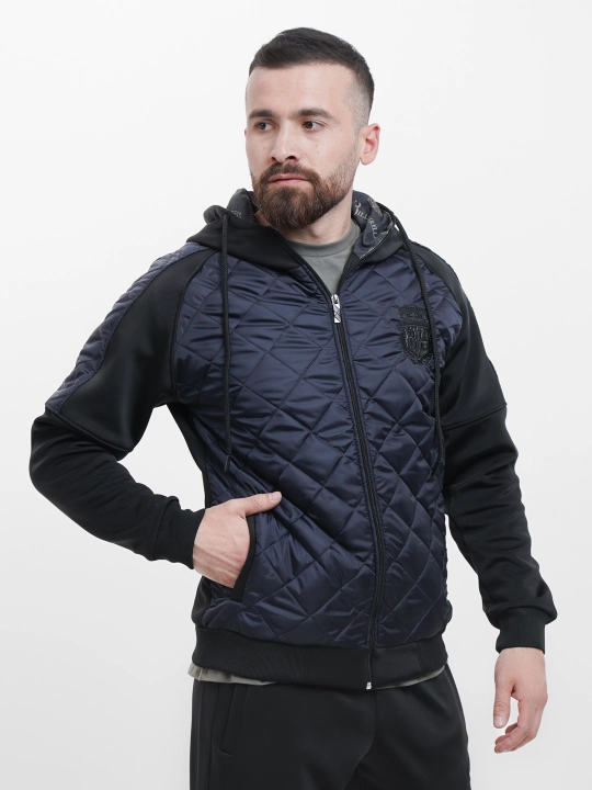 Спортивный костюм мужской, Perfecto, комплект, демисезонная, на молнии, с капюшоном