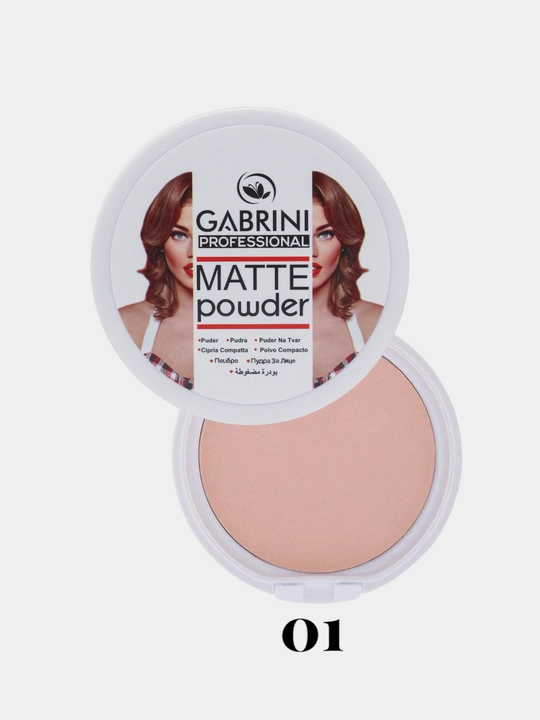 Пудра для лица Gabrini Matte Powder водостойкая, матирующая - 