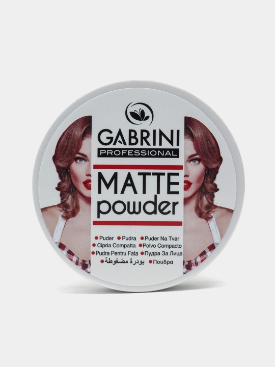 Пудра для лица Gabrini Matte Powder водостойкая, матирующая