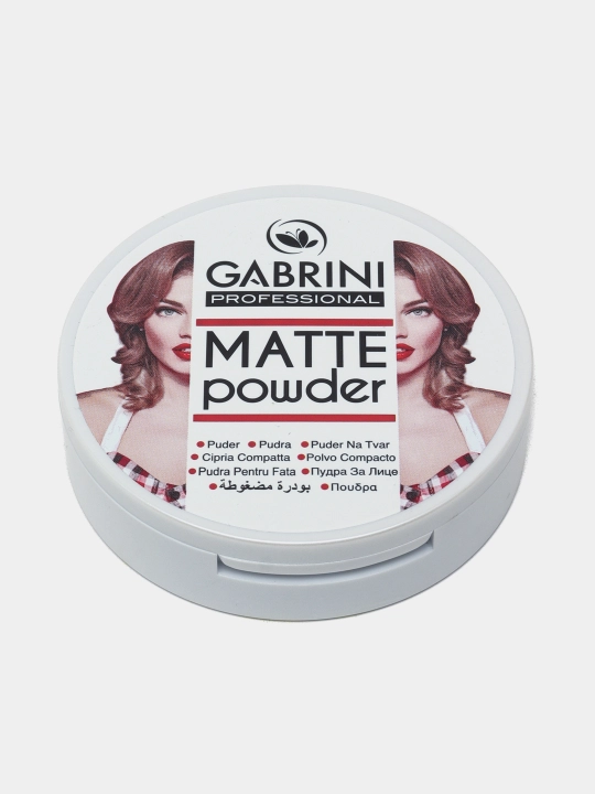 Пудра для лица Gabrini Matte Powder водостойкая, матирующая