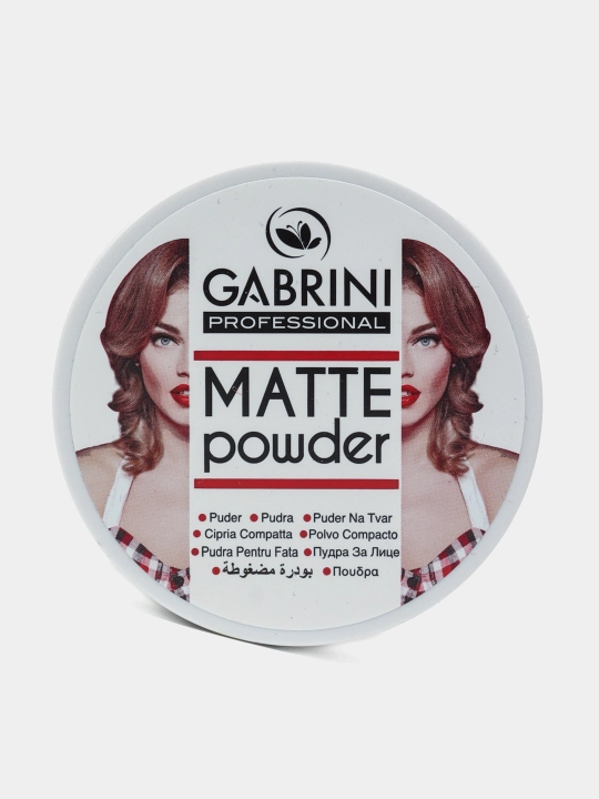 Пудра для лица Gabrini Matte Powder водостойкая, матирующая