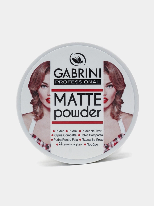 Пудра для лица Gabrini Matte Powder водостойкая, матирующая