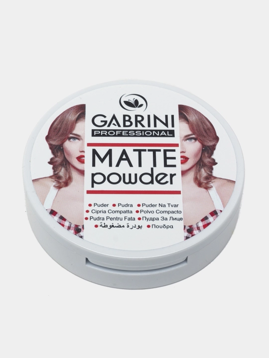 Пудра для лица Gabrini Matte Powder водостойкая, матирующая