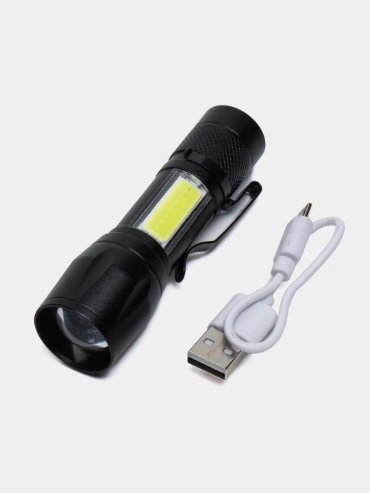 Фонарик XPE+Cob, Light