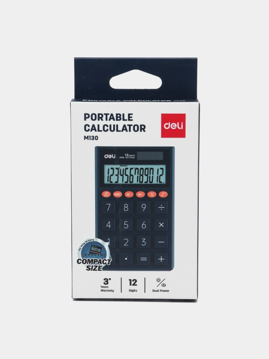 Cho'ntak kalkulyatori Deli M130, 12-razryadli