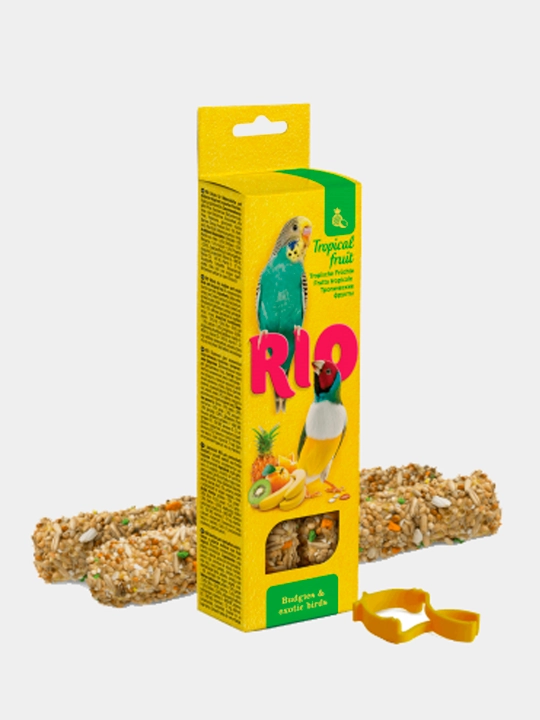 Палочки для волнистых попугайчиков Rio, с тропическими фруктами, 2 шт * 40 гр
