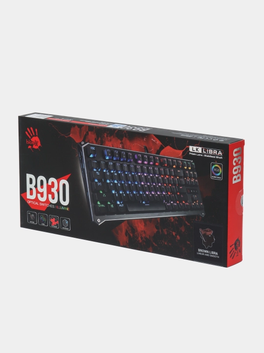 Bloody B930 o'yin klaviaturasi optik kalitlarga ega
