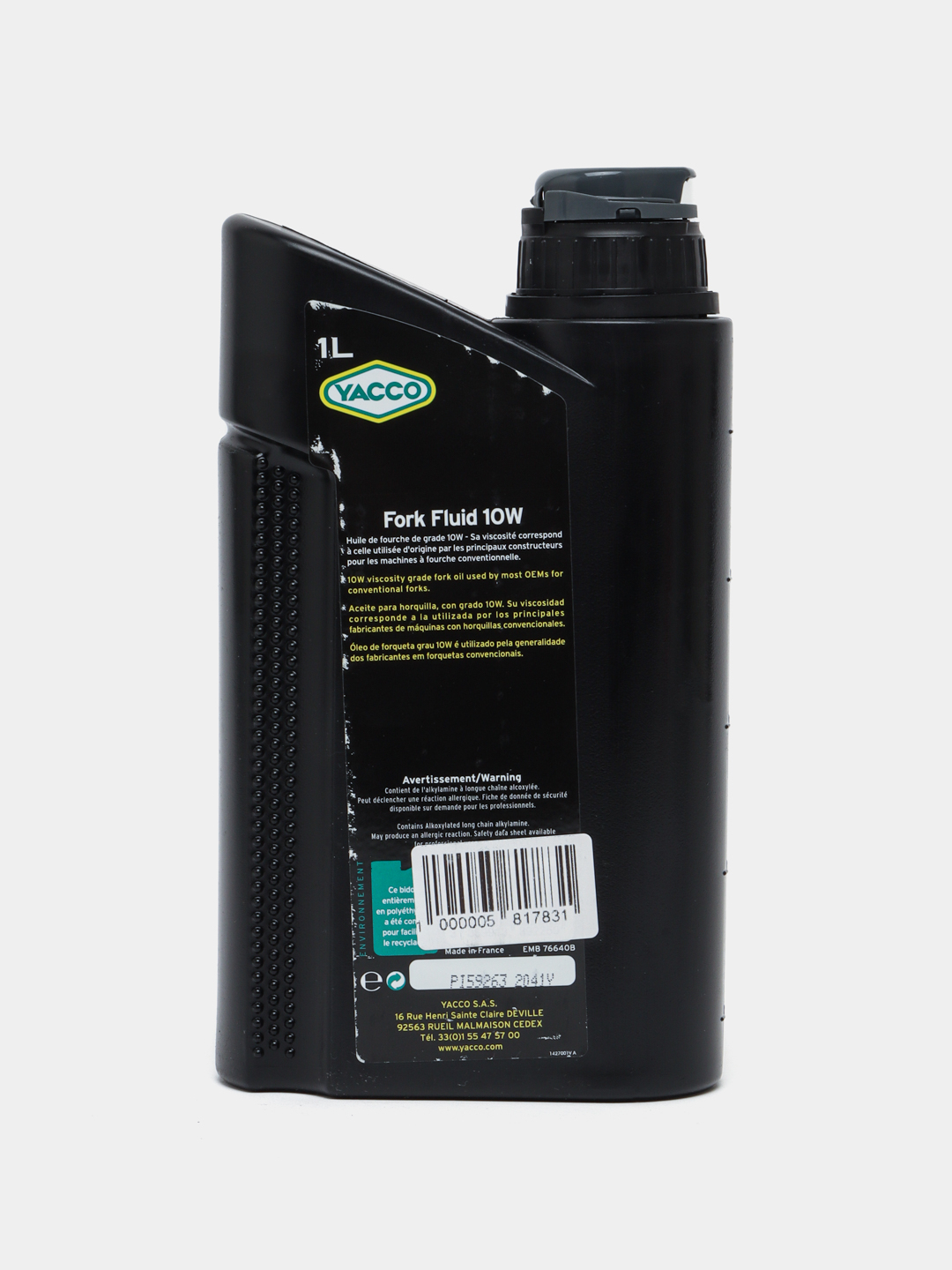 Масло для вилок мотоциклов Yacco FORK FLUID 10W, 1 л вилочное масло ...