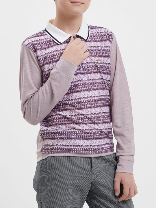 Ko'ylak polo yupqa uzun yengli, o'g'il bola uchun - 