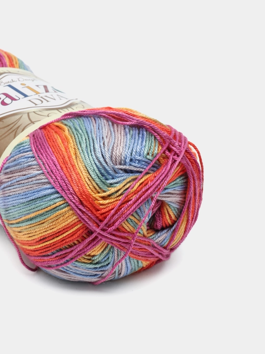 Нить для вязания Alize Diva Batik, 350 м, 100% mikrofiber, akril, цвет 3242