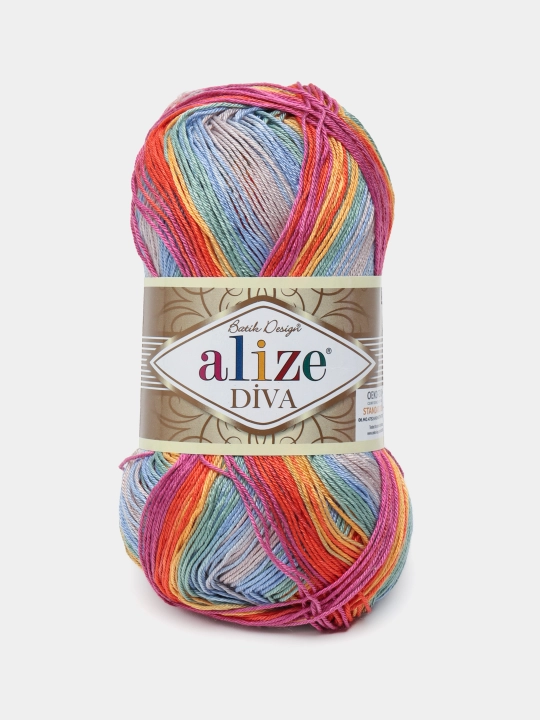 Нить для вязания Alize Diva Batik, 350 м, 100% mikrofiber, akril, цвет 3242 - 
