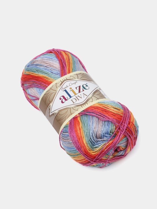 Нить для вязания Alize Diva Batik, 350 м, 100% mikrofiber, akril, цвет 3242