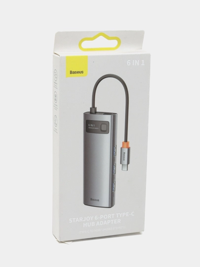 USB Hub Baseus 6 in 1 USB Type-C HDMI, USB3.0  (WKWG030113)