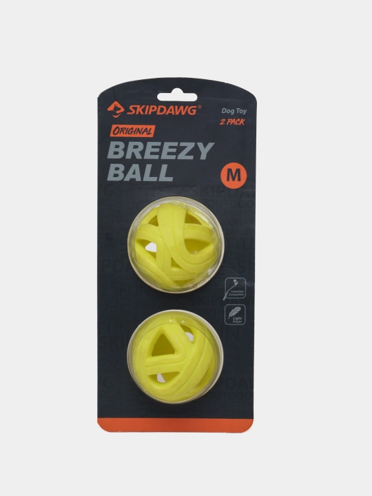 Oson nafas olish uchun it o'yinchog'i Skipdawg Breezy Ball, 2 dona, 7 sm - 
