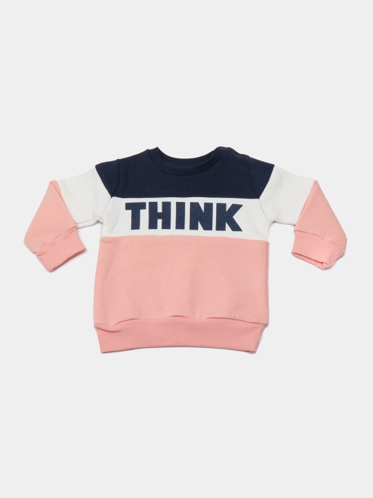 Kofta qizlar uchun Think, pushti, 3-12 oy - 