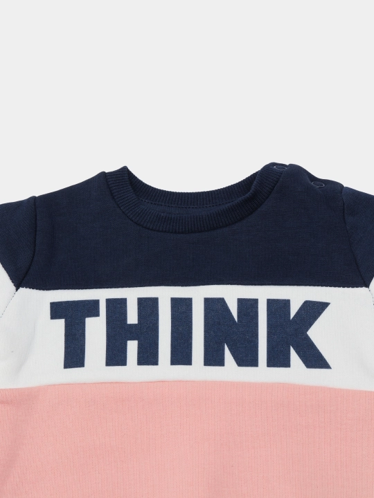 Kofta qizlar uchun Think, pushti, 3-12 oy