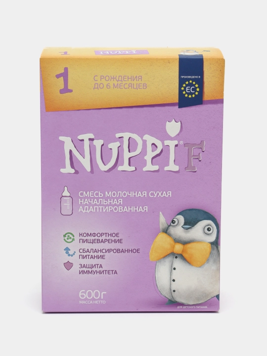 Сухая адаптированная молочная смесь Nuppi F 1, 600 г - 
