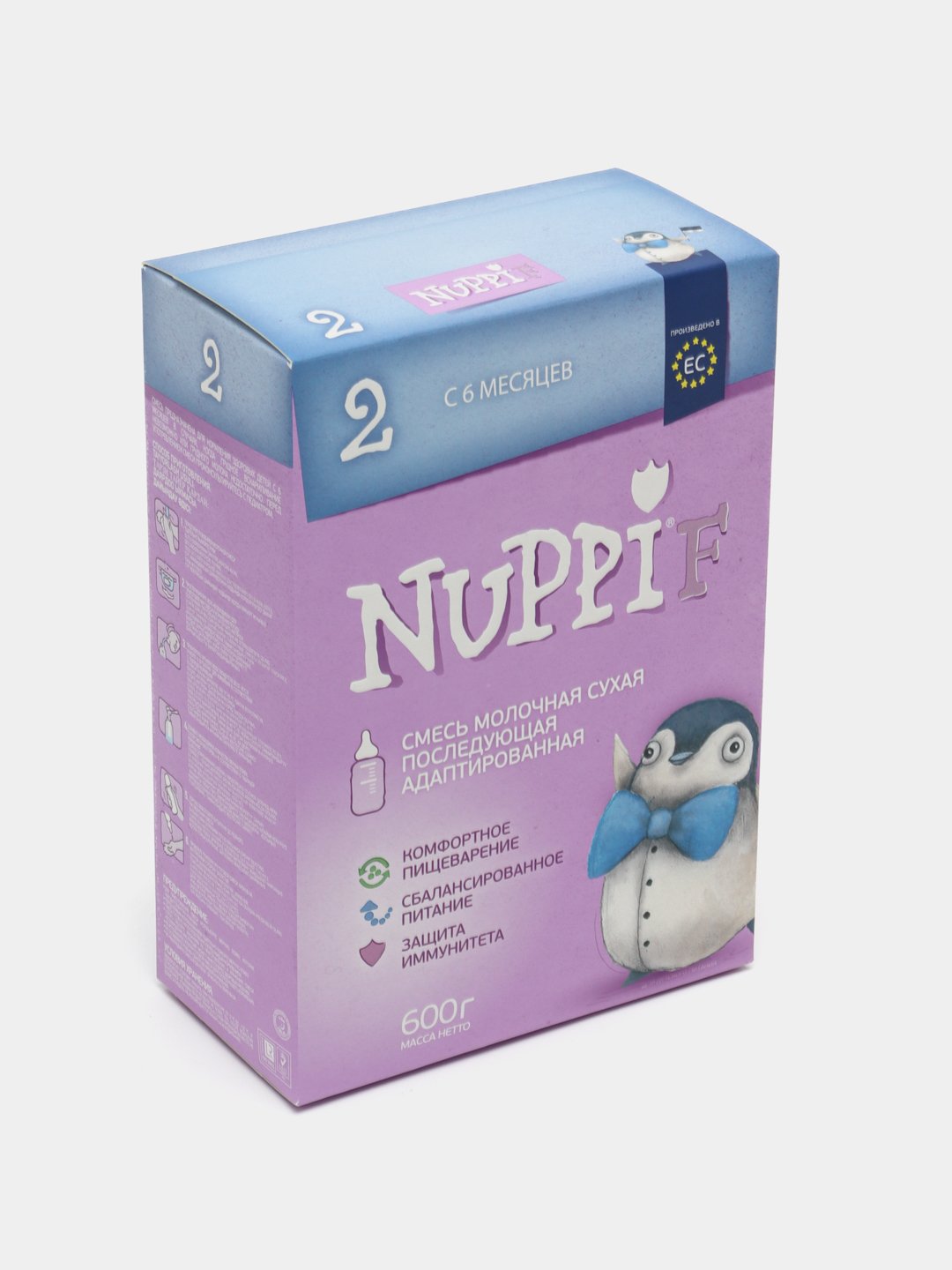 Смесь сухая Nuppi 2 молочная, адаптированная, 600 г